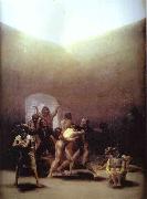 Francisco Jose de Goya Yard of Madhouse oil painting on canvas